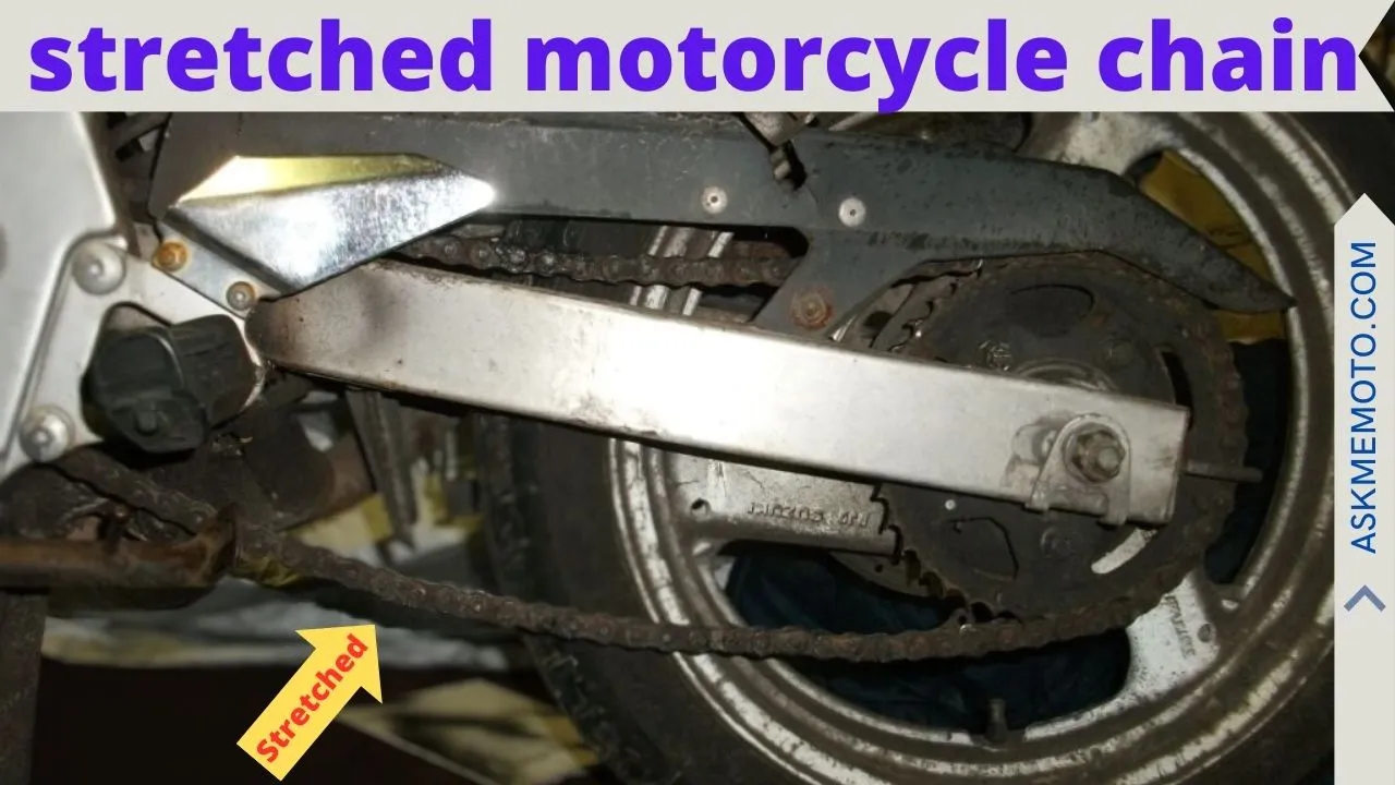 stretched motorcycle chain