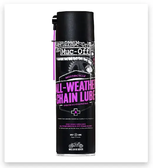 Muc Off All-Weather Motorcycle Chain Lube, 400 Milliliters - Premium Motorbike Chain Lubricant Spray - Formulated for All Weather Conditions